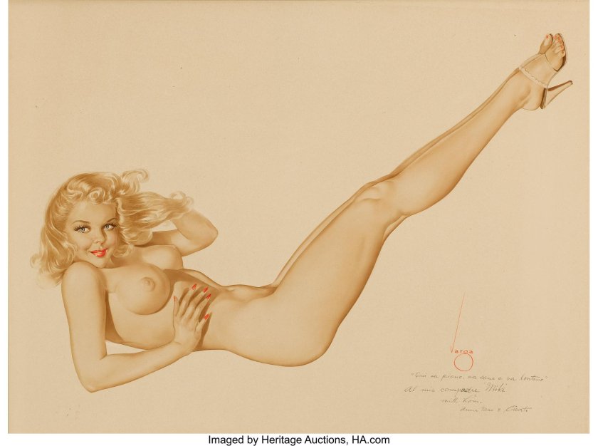 Alberto Vargas Pin AP Nude