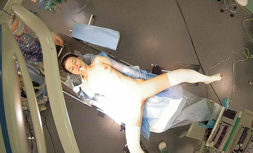 On a gynecological chair