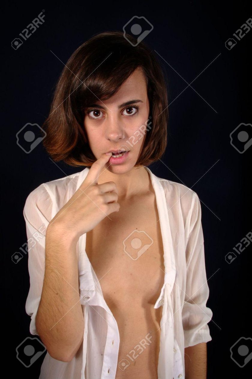 Photo shoot in a white shirt