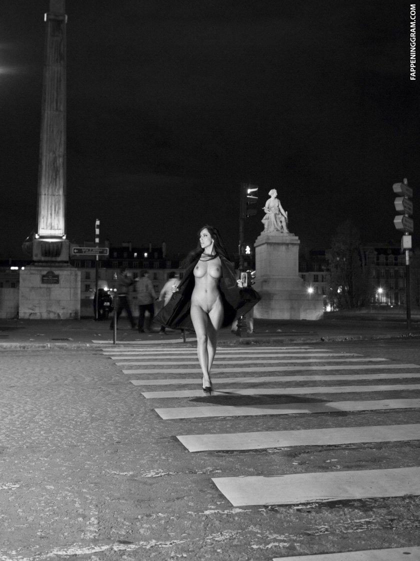 Naked girl on the street