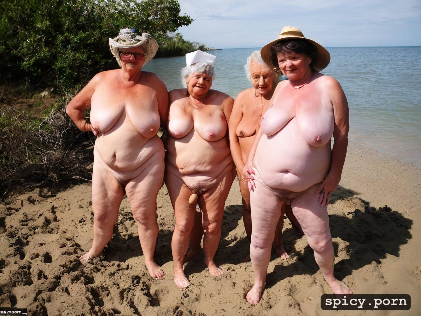 Old women on the beach
