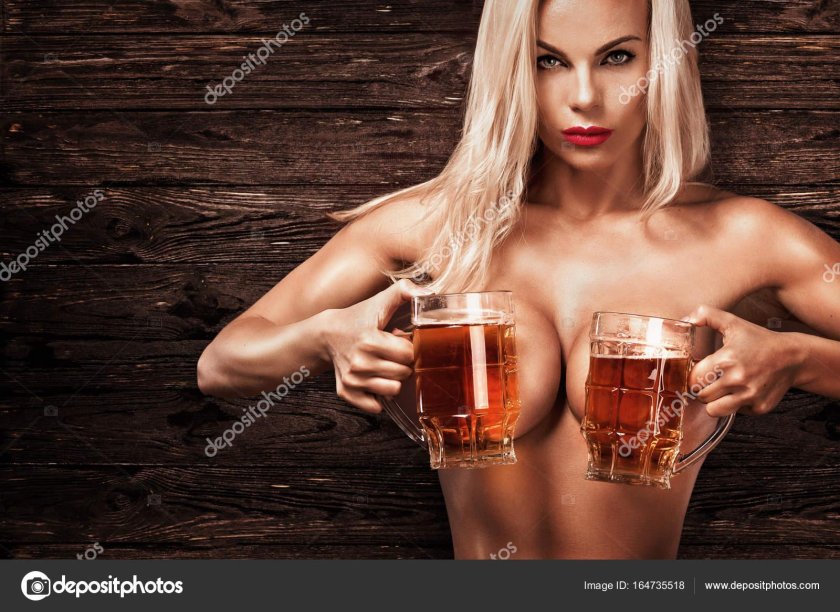 Naked women and beer