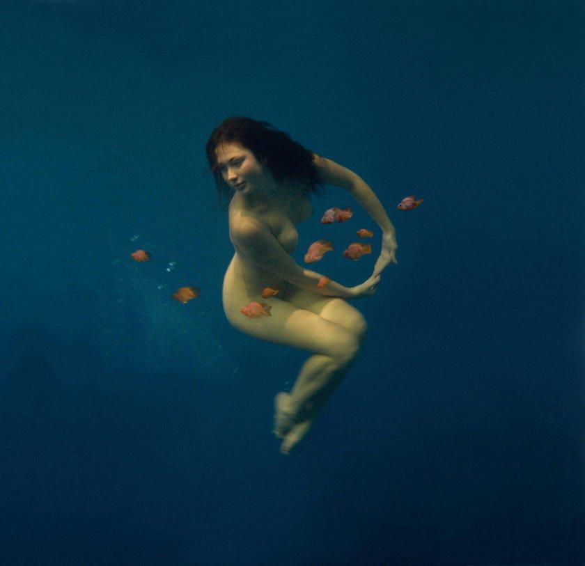 Girl under water