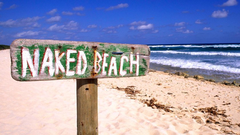 Indicator on the beach