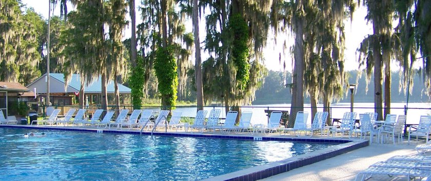 Family at nudist resort