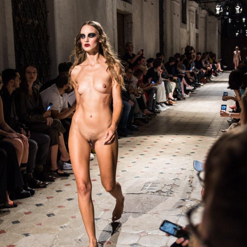 Models on the catwalk