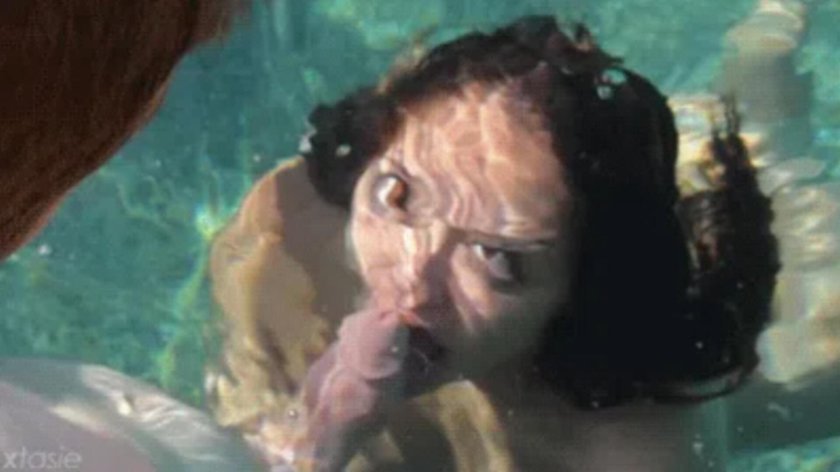 Naked photo shoot under water