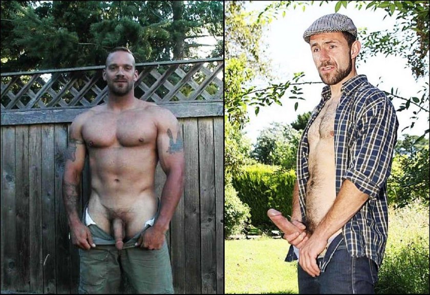 Naked hairy guys in nature