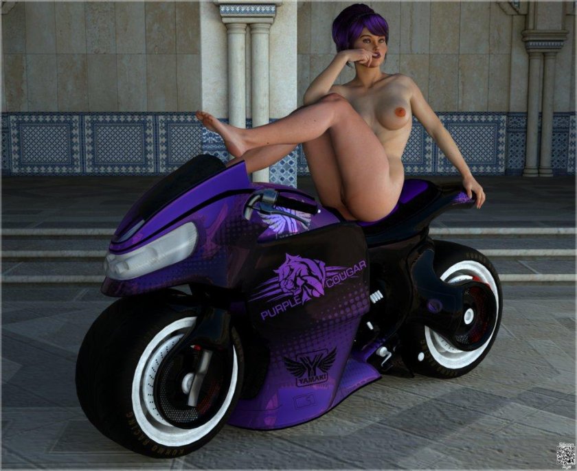 Girl on a motorcycle