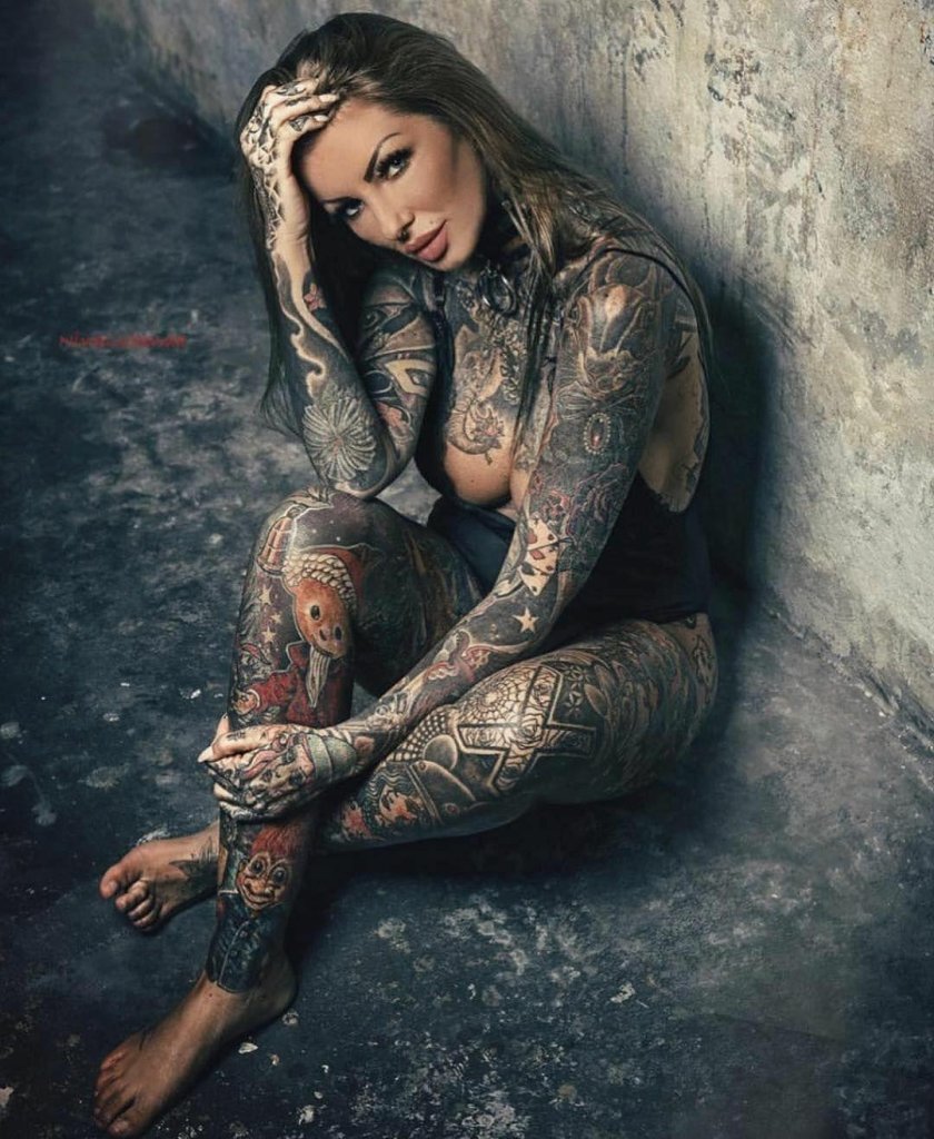 Nicole Stefan Tattooed Model
