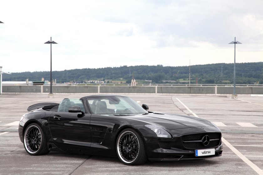 Mercedes benz sls amg with girls