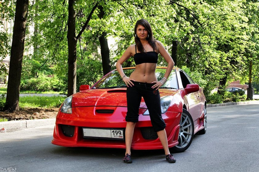 Toyota Selika and Girls