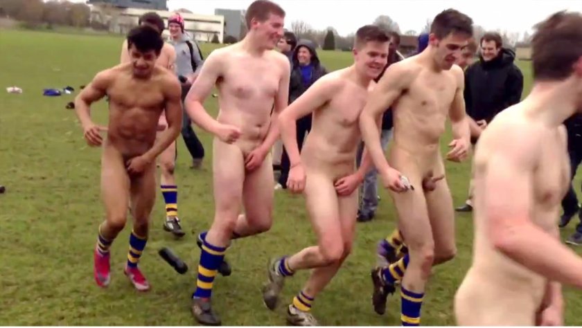 Football players Rugby naked