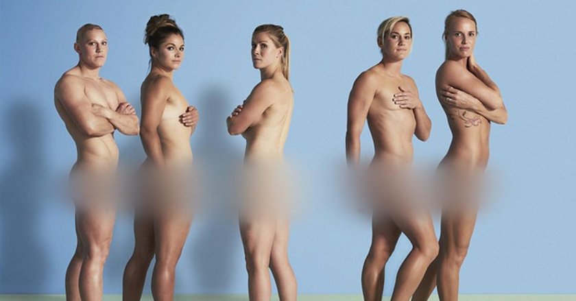 Naked athletes