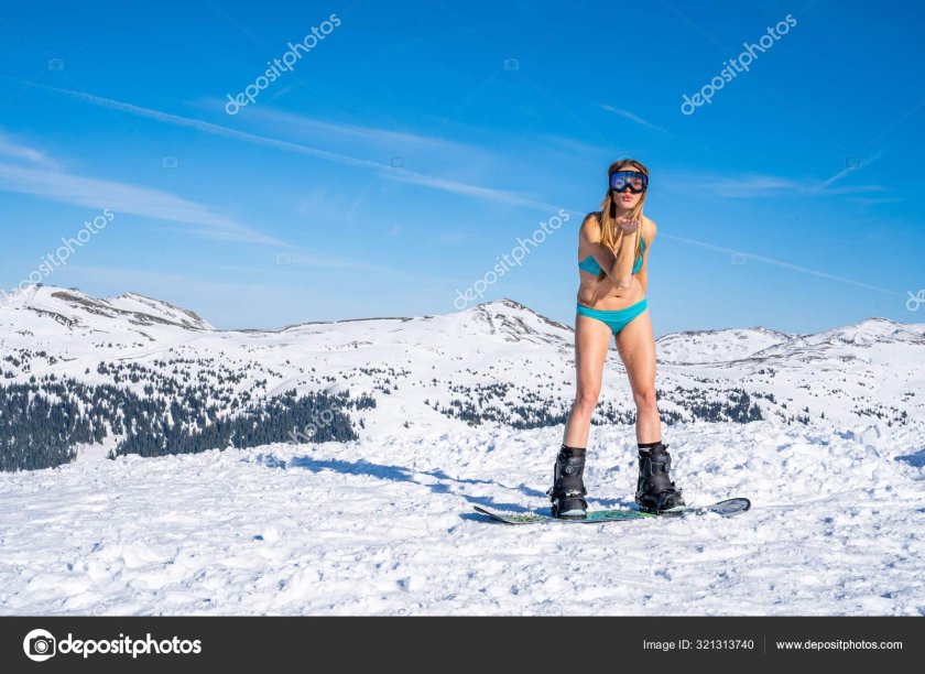 Girls in the mountains of swimsuits