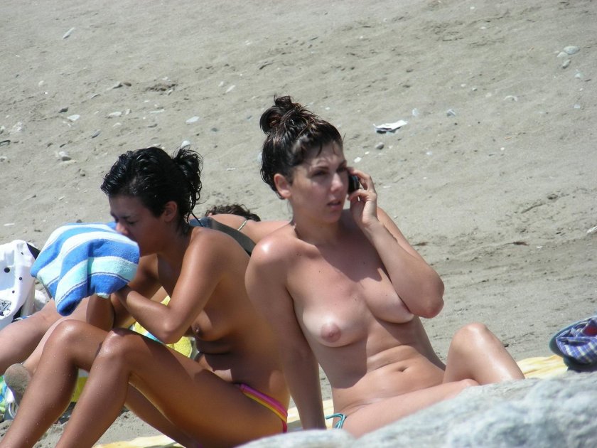 On the beach Topless