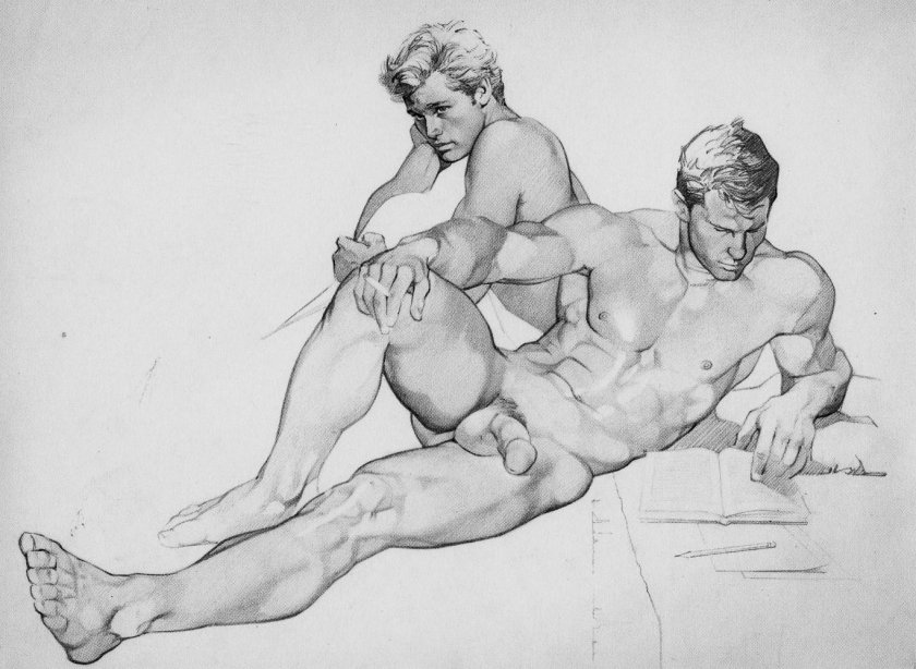 Gay erotica in drawings and painting