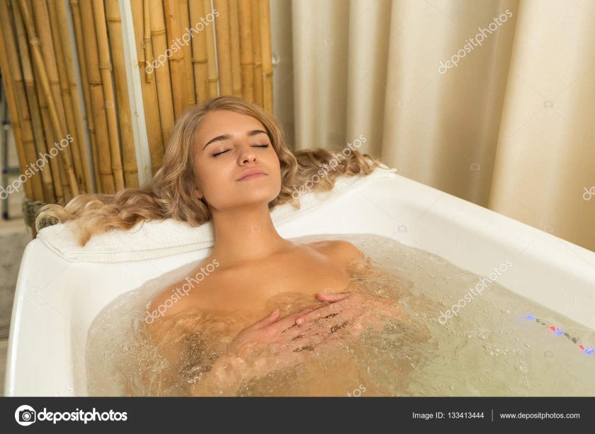 Girl in jacuzzi