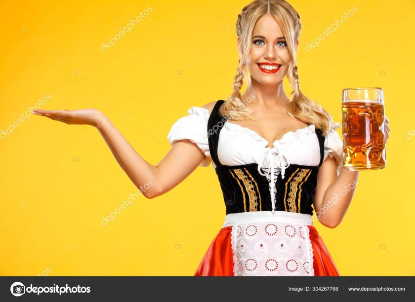 Girl with a beer mug