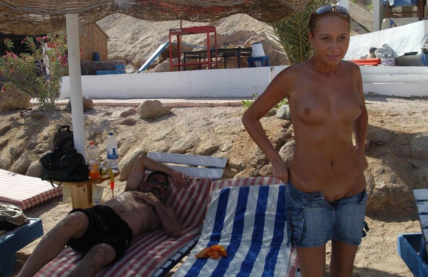 Wife undressed in Egypt