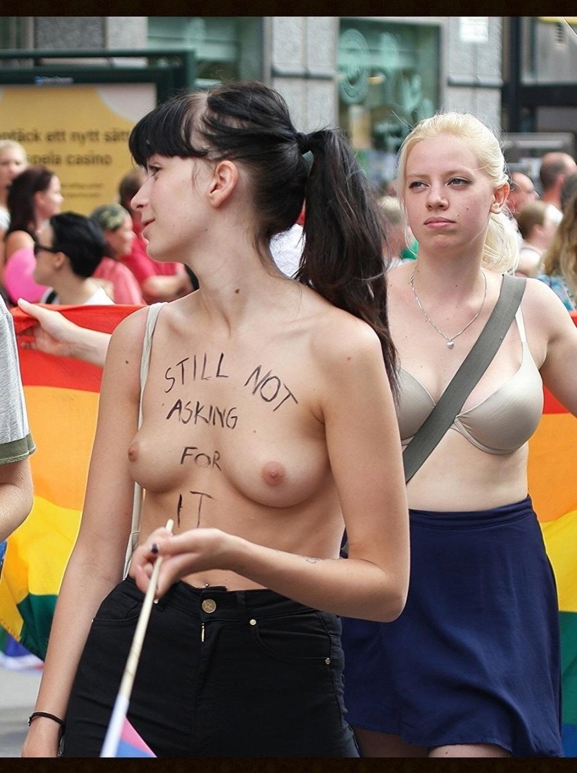 Stripping in protest