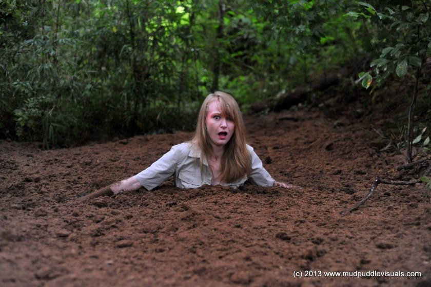 Girl in the Sinking Quicksand swamp