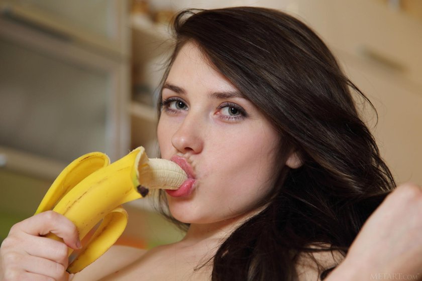 Girl with a banana