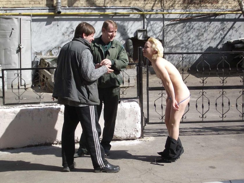 Undress women on the street