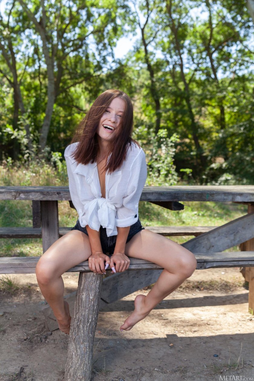 The girl is beautiful