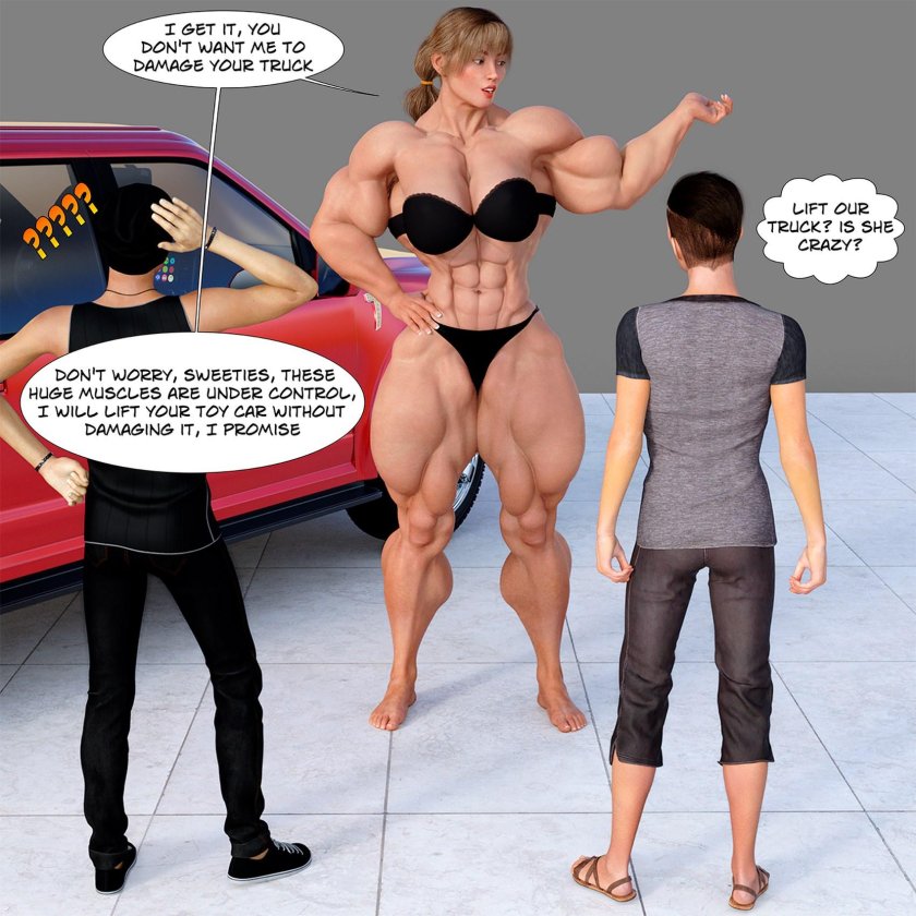 Muscular women comics
