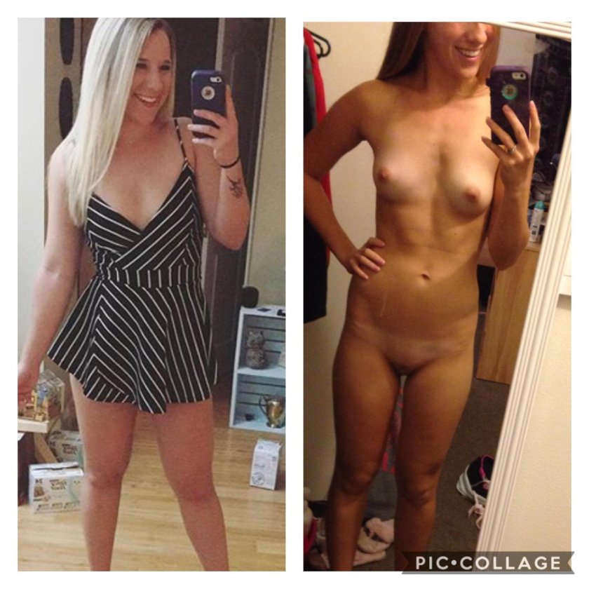 Beautiful girls are dressed and undressed