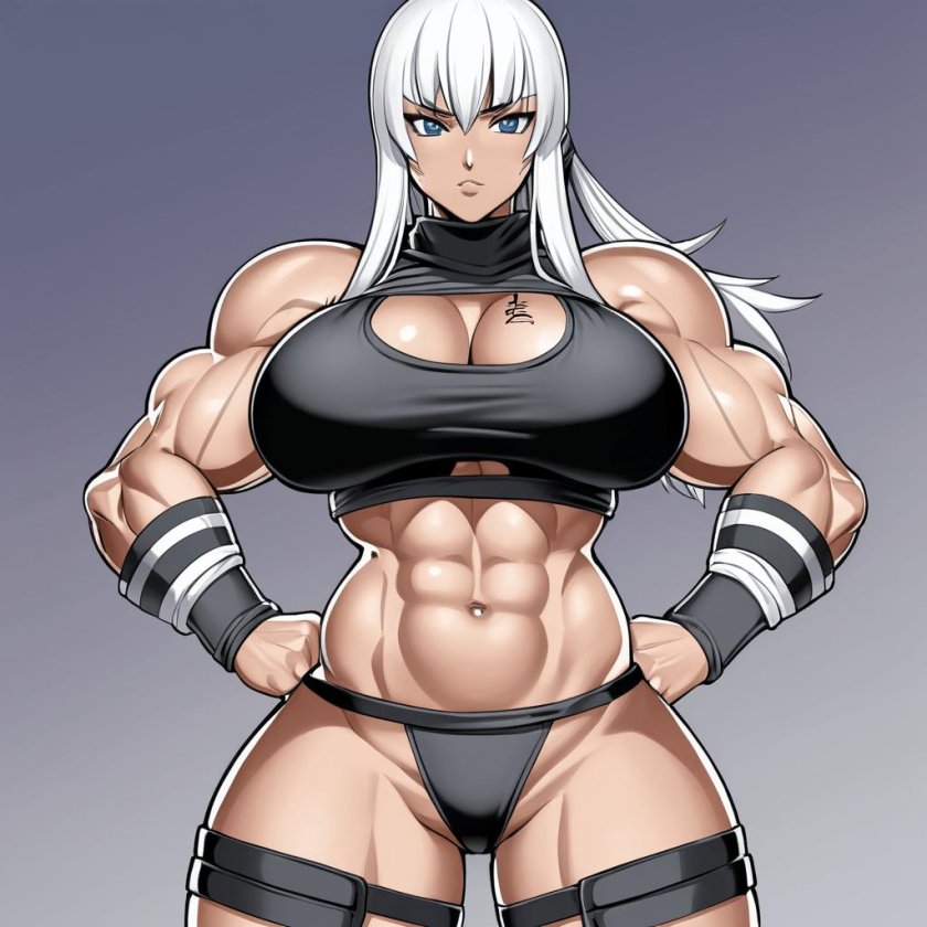 Female muscles art