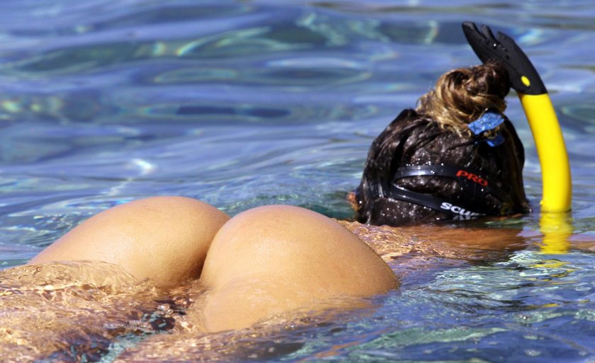 Ass nude diving