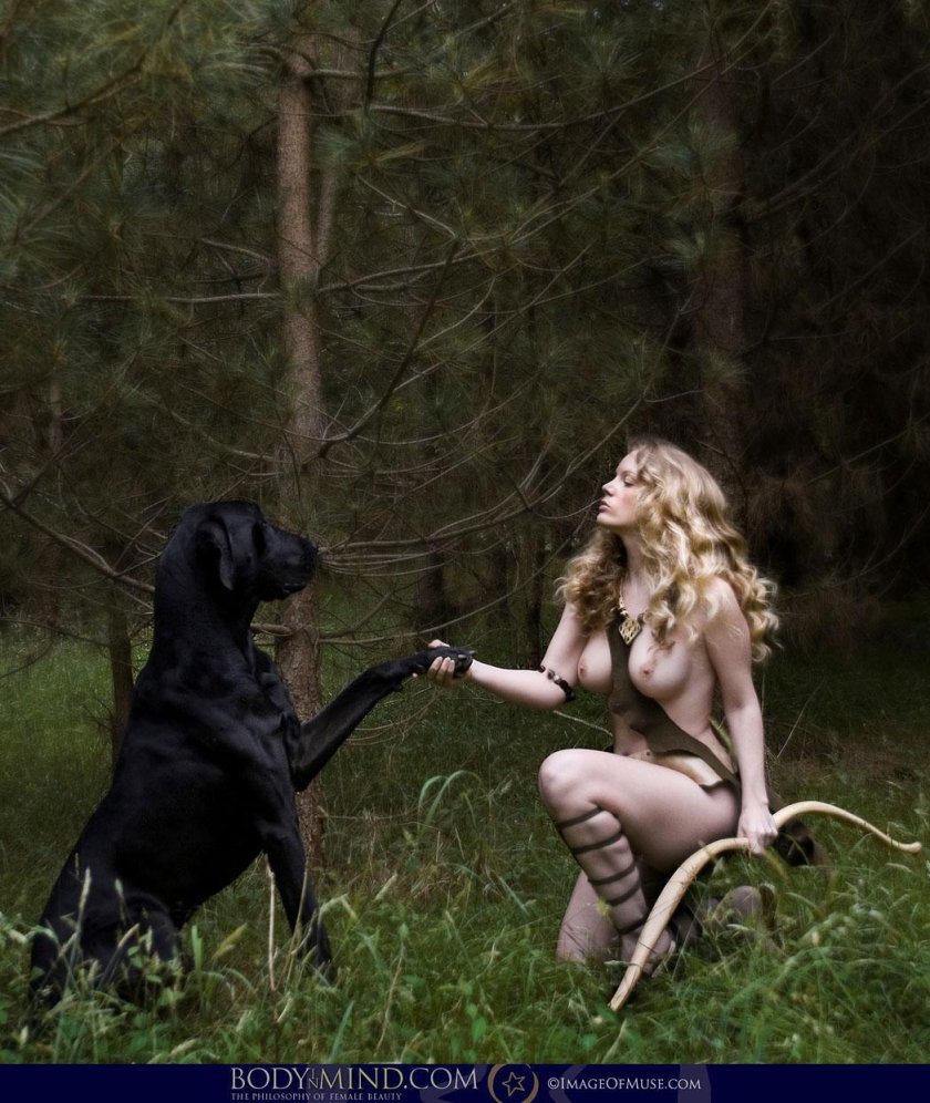 Erotic photo shoots with animals