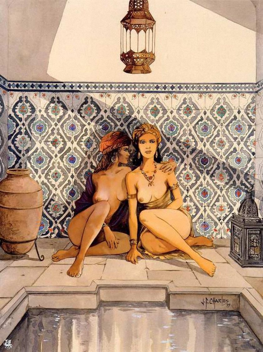 Night Schaerezada and Shakhriyar