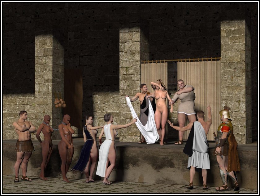 Bdsm slaves in the slave market D