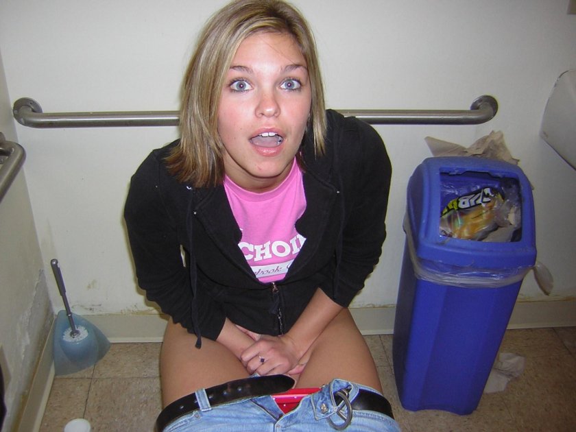 Girl in the toilet