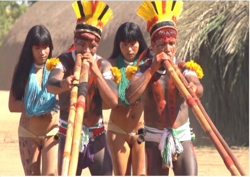 Indians from the Xingu Brazil River