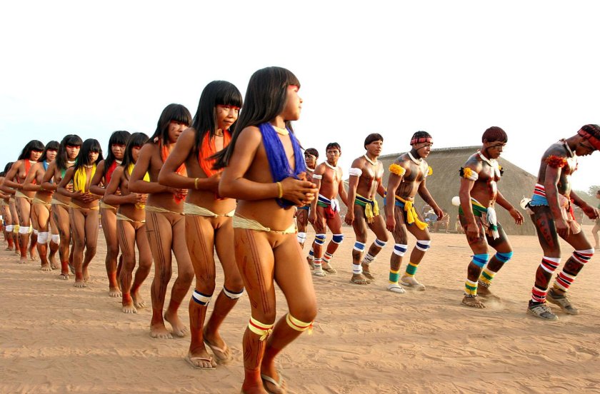Naturism of Indians from the Xingu River Brazil