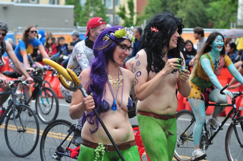 Fremont solstice parade - cyclists