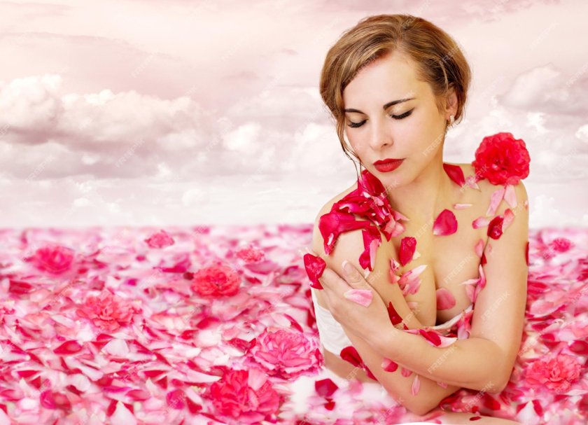 Photoshoots with rose petals