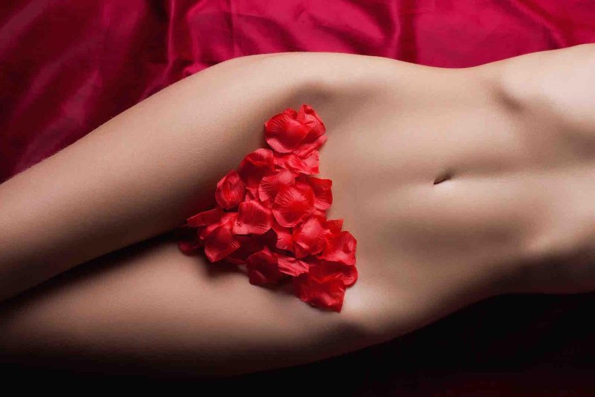 Rose on a female body