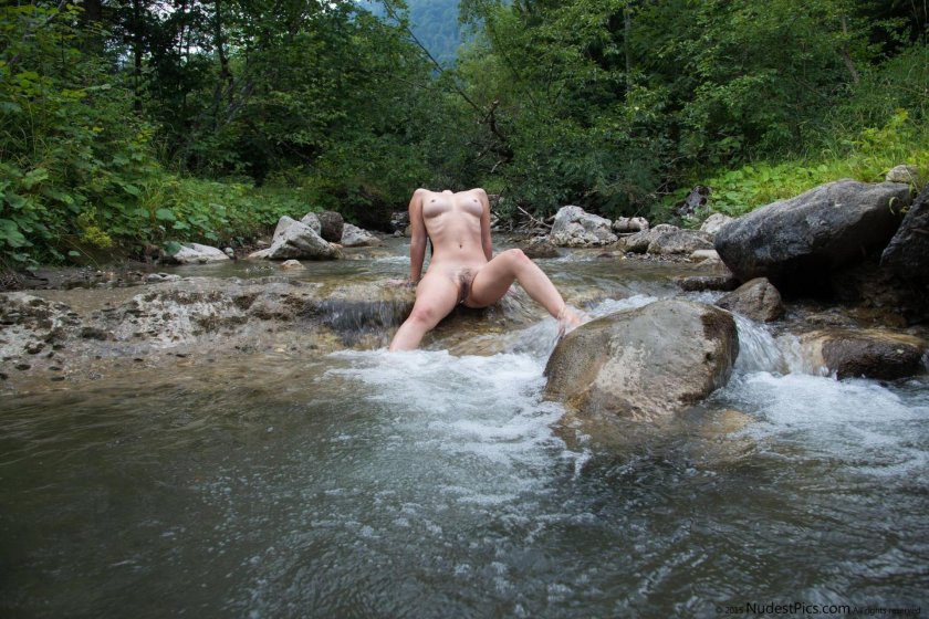 Bathe in a mountain river