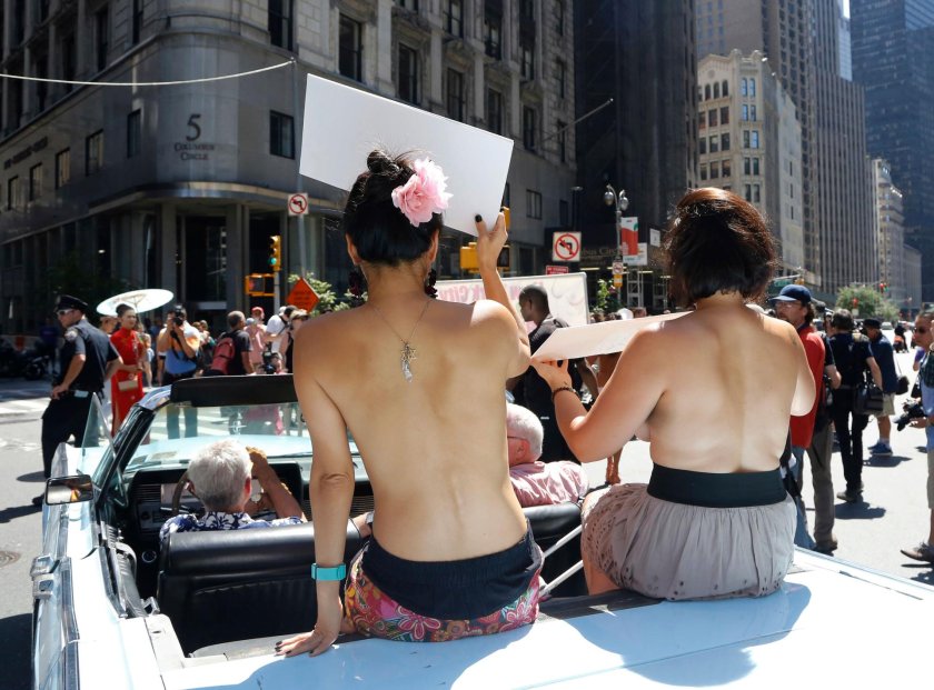 The procession of naked feminists