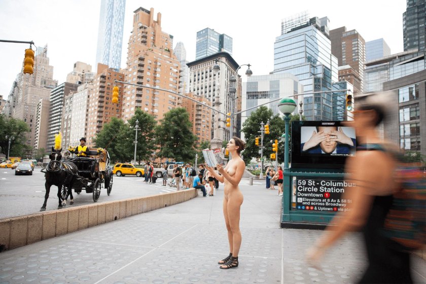 Passers -by girls nude York