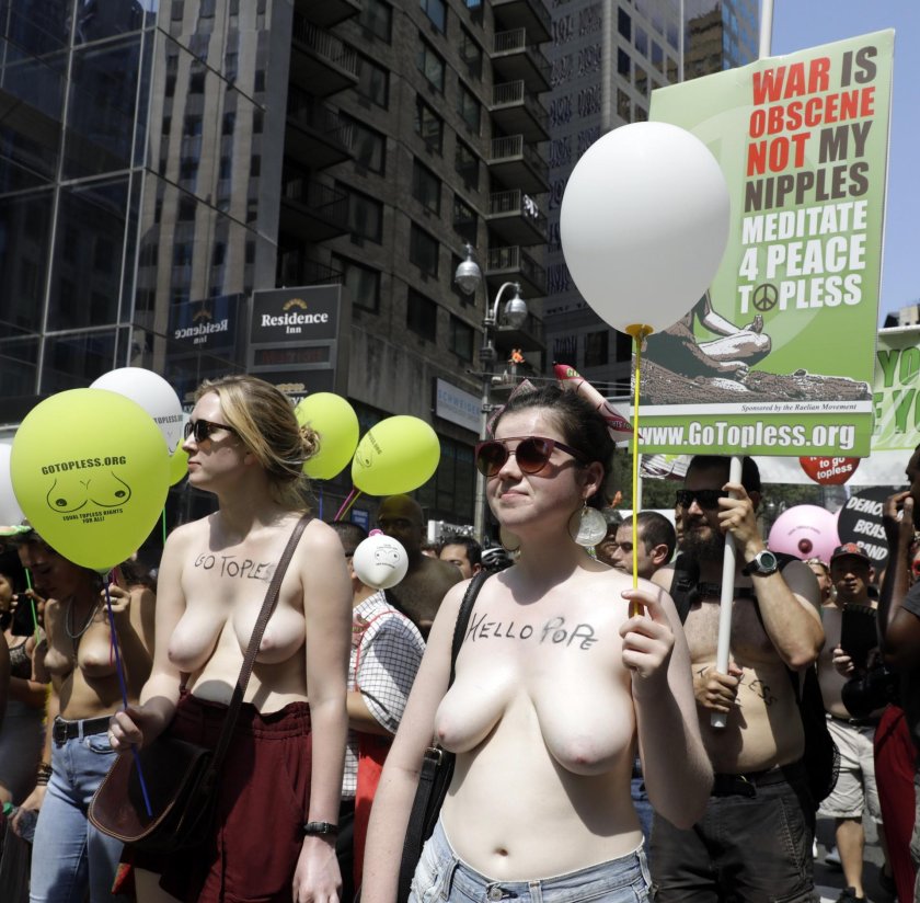 Parade in New York Topless