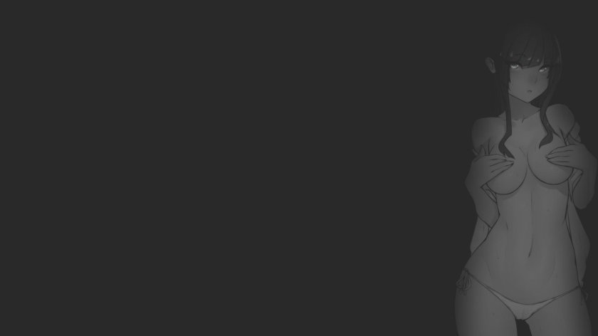 Anime girls on a dark background