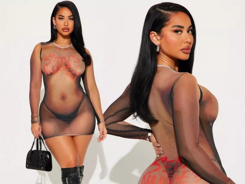 Transparent mini dress