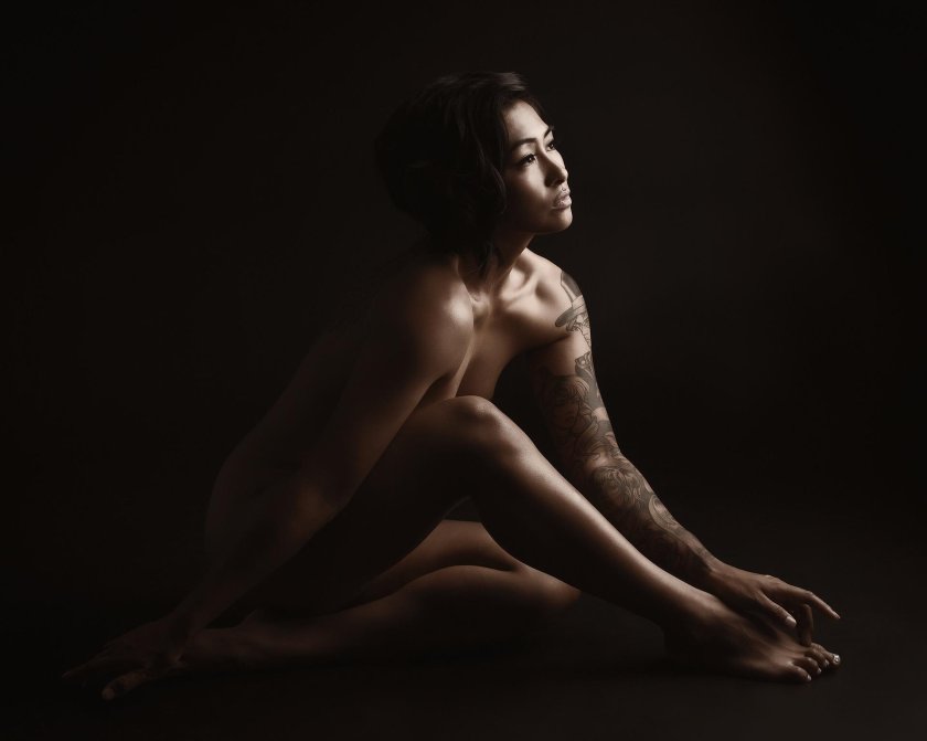 In the style of nude