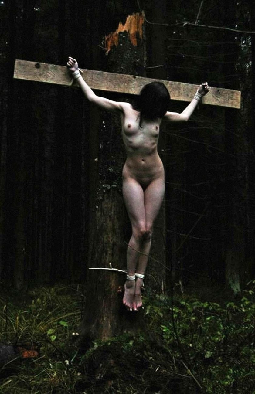 Crucifixed naked